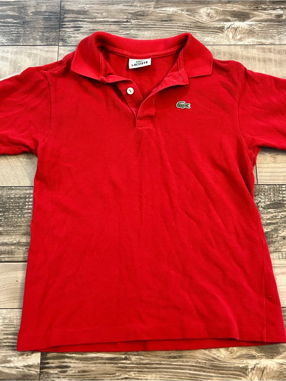 Lacoste Kids Bright Red Short-Sleeve Polo